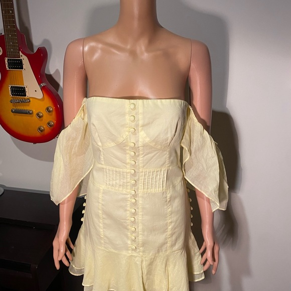 Josiln Frances Cotton dress in solar yellow BnWT size 12 - Picture 9 of 12